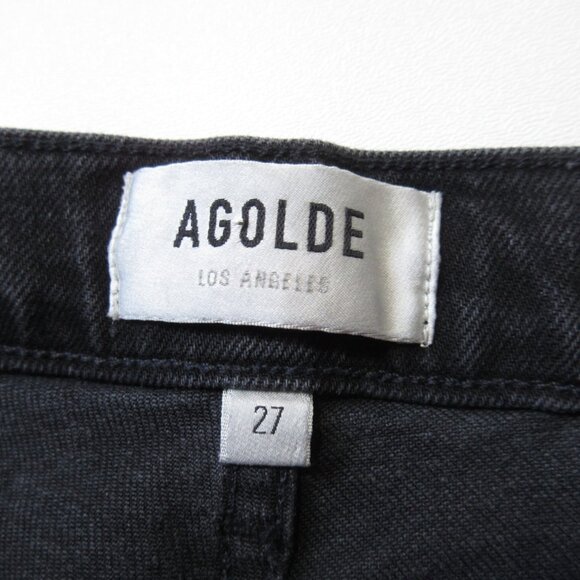 NWT AGOLDE Nico High Rise Slim in Compilation Black Stretch Jeans 27 $158 - Picture 8 of 10